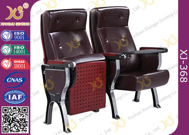 Китай Изготовленные на заказ стулы посадочных мест театра аудитории задней части кожи PU с рукояткой таблетки поставщик