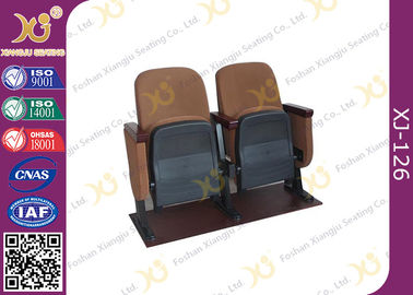 Китай Самллер стулья аудитории сильных двойных ног разбивочного расстояния 560 ММ деревянные с Брауном поставщик