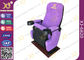 Нажмите назад пурпурные стулья театра кино верхней части руки ткани с держателем чашки поставщик