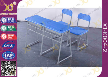 Китай Двойные стол и стул школы с исправленными шкафом/красочным железным каркасом поставщик