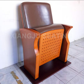 Китай Деревянными небольшими кожаными стулья лекционного зала сложенные посадочными местами для конференц-зала поставщик