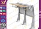 Eco - содружественные стол и стул школы алюминиевого сплава с деревянным шарниром алюминия таблицы поставщик