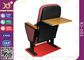 Красные стулья аудитории чехла из материи с складывая пусковой площадкой сочинительства Х1000 * Д750 * В550мм поставщик