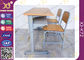 Подгонянный стол и стул студента двойника размера установленные для детей школы с переклейкой + стальной материал поставщик