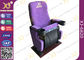 Нажмите назад пурпурные стулья театра кино верхней части руки ткани с держателем чашки поставщик